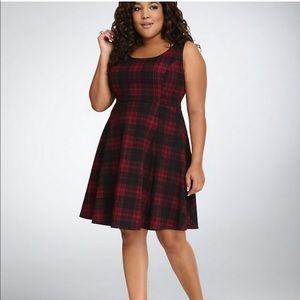 Torrid plaid textured dress plus 22- Torrid sz 2